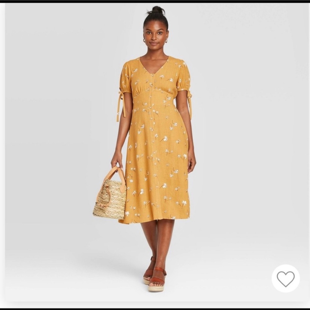 Universal Threads Mustard Midi Dress